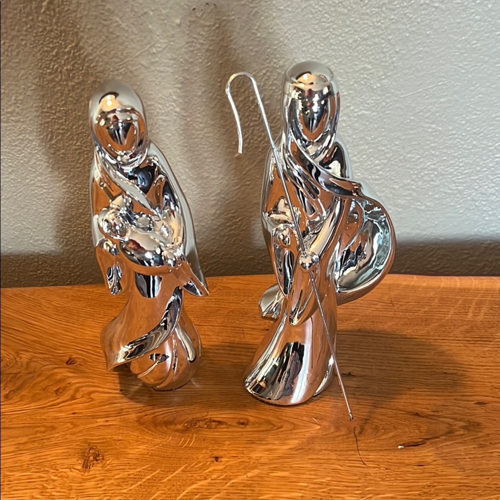 Nativity Figurines silver minimalist design by House of Lloyd
